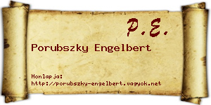Porubszky Engelbert névjegykártya